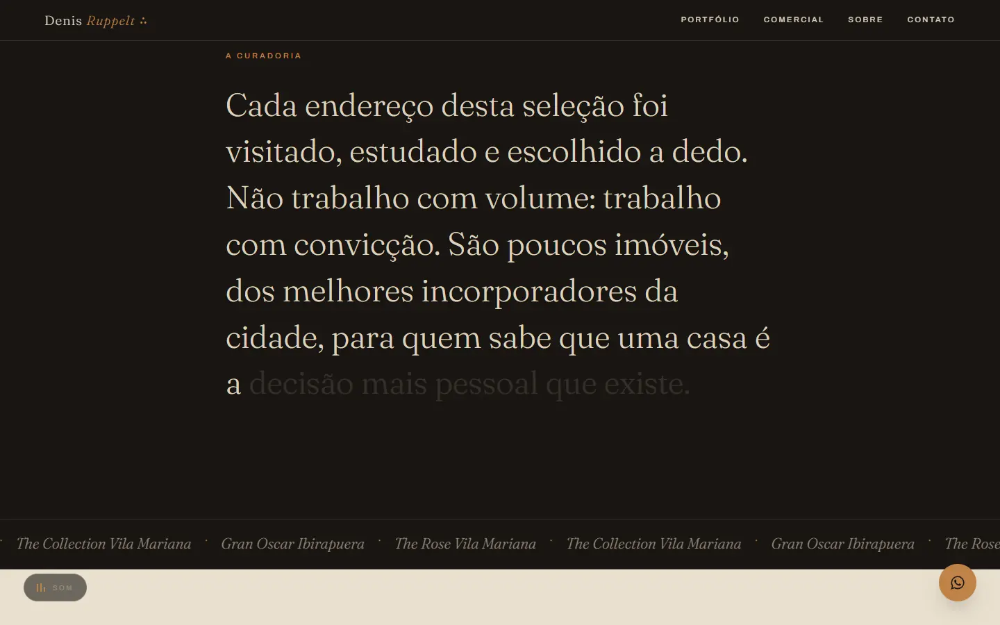 Tela 1 do site Denis Ruppelt