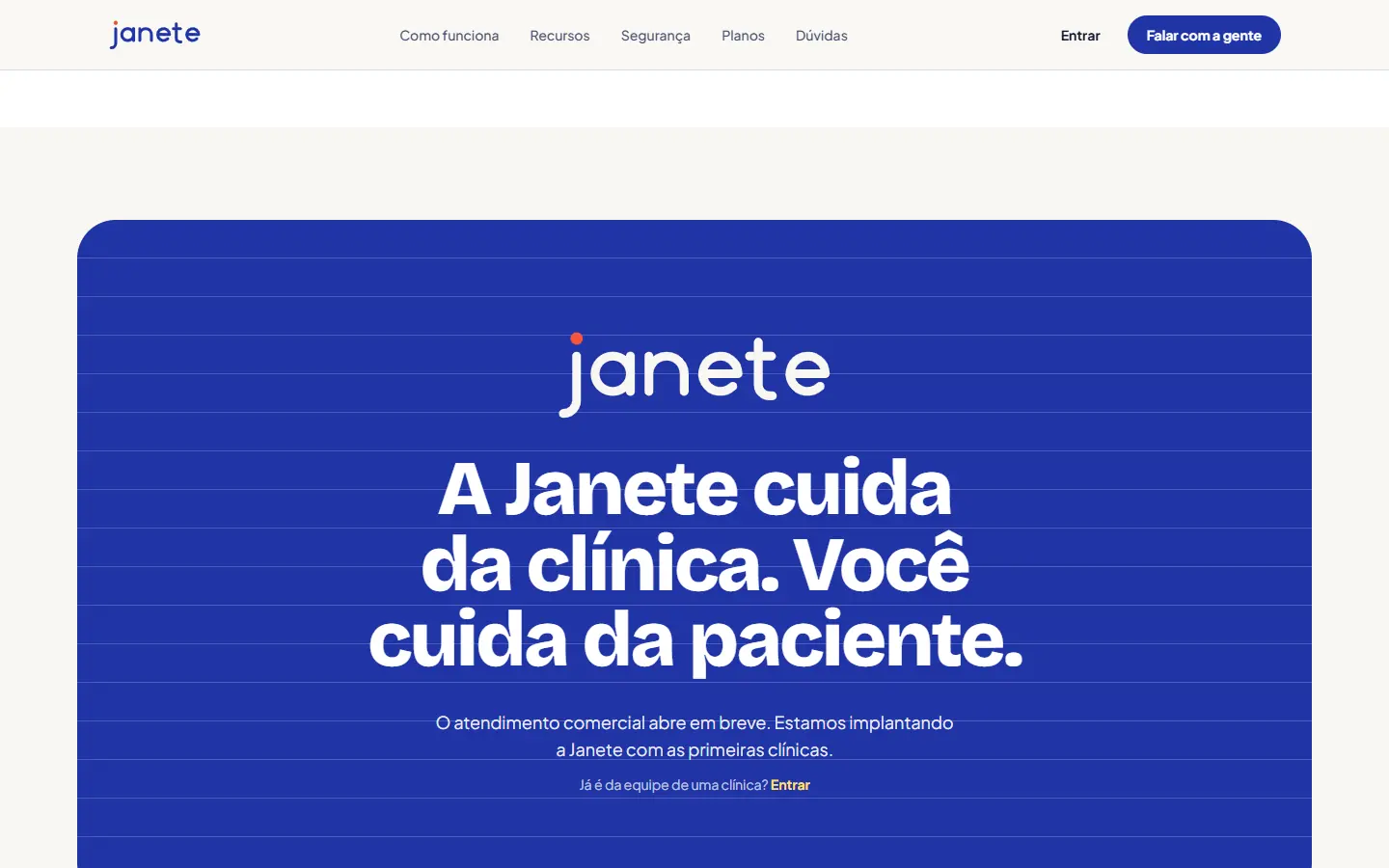 Tela 4 do site Janete AI