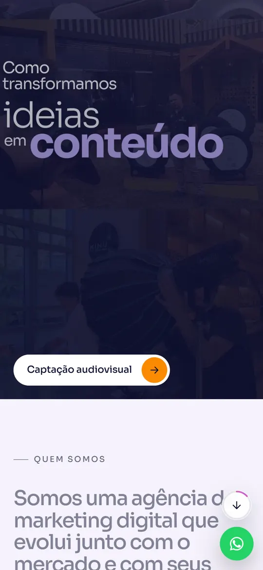 Outra tela mobile do site seomkt