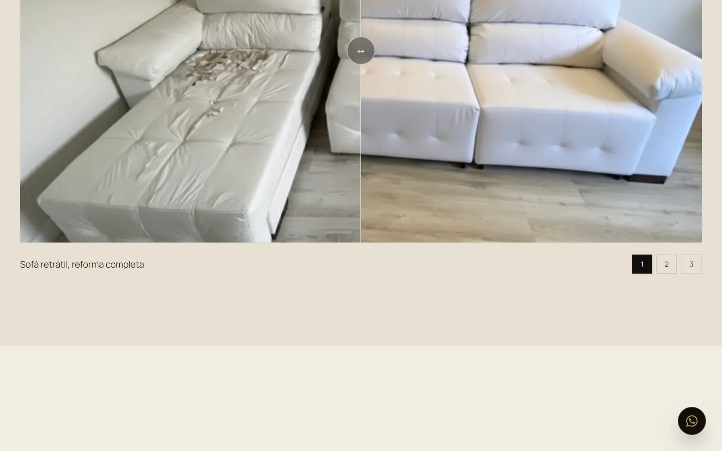 Detalhe do site Tapeçaria Paraná